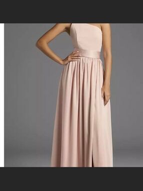 WHITE by Vera Wang One-Shoulder Gown  Blush Size 2